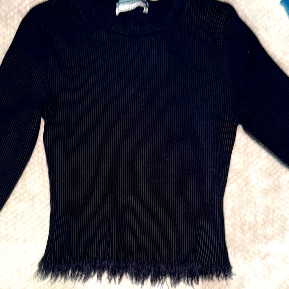 Abercrombie & Fitch Black Ribbed Knit Sweater